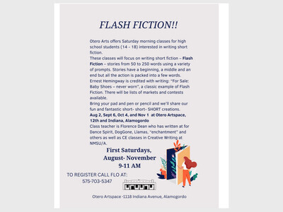 Otero Arts High School Fast Fiction Classes