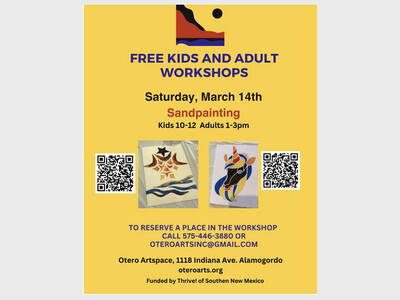 Free Kids Workshop Sand Painting at Otero Arts