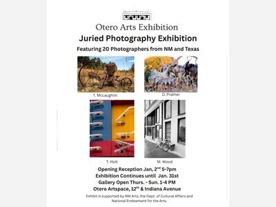 Ongoing January Arts Exhibition Otero Arts Thursday's thru Sunday's 1 pm to 4 pm