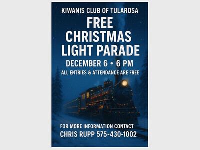 Kiwanis Club of Tularosa Christmas Light Parade Tularosa Dec 6 6pm
