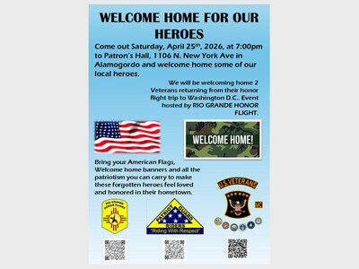 Honor Flight Welcome Home Hero's Welcome Flickinger Center 4-25-26 7 pm