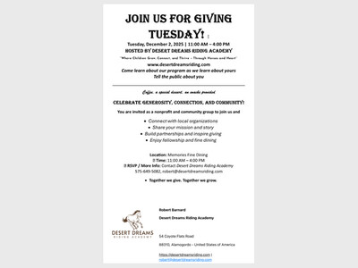 Giving Tuesday Special Event at Memories Restaurant 