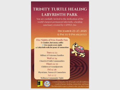 Alamogordo’s Trinity Turtle Healing Labyrinth to Host Five-Night Dedication Celebration Dec 23rd to 27th 6 pm Nightly 