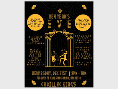 New Years Eve Dinner, Dance and After Party Breakfast 