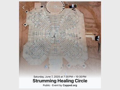 Strumming Healing Circle at the Trinity Turtle